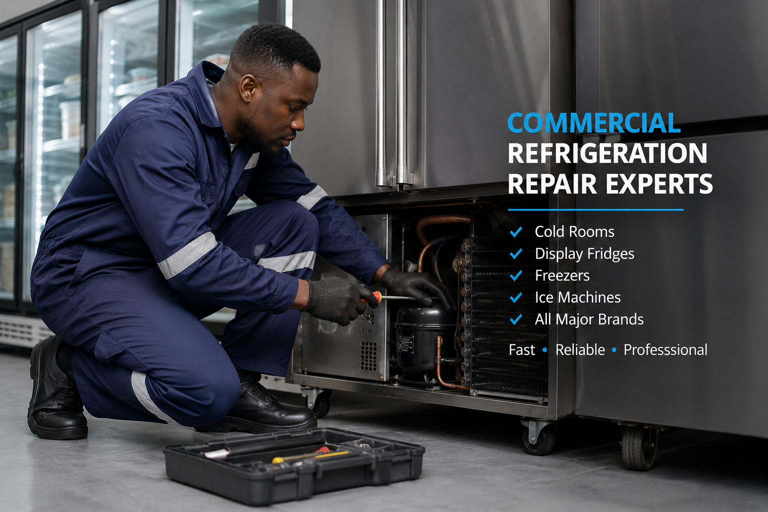 Commercial refrigeration repairs
                            class=